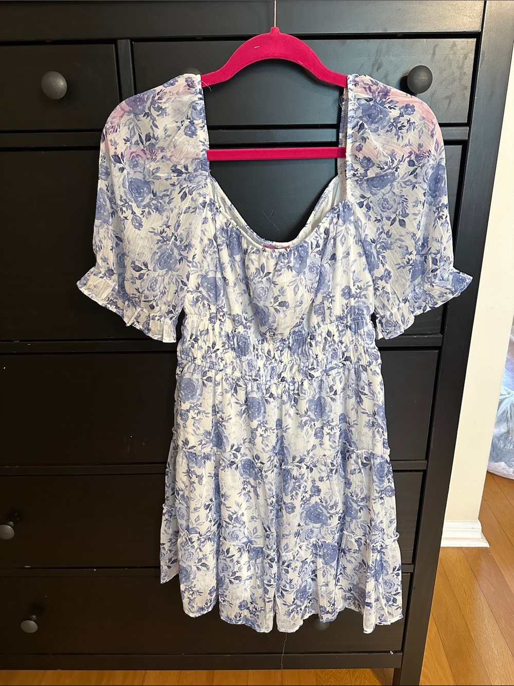 Rose flower print dress